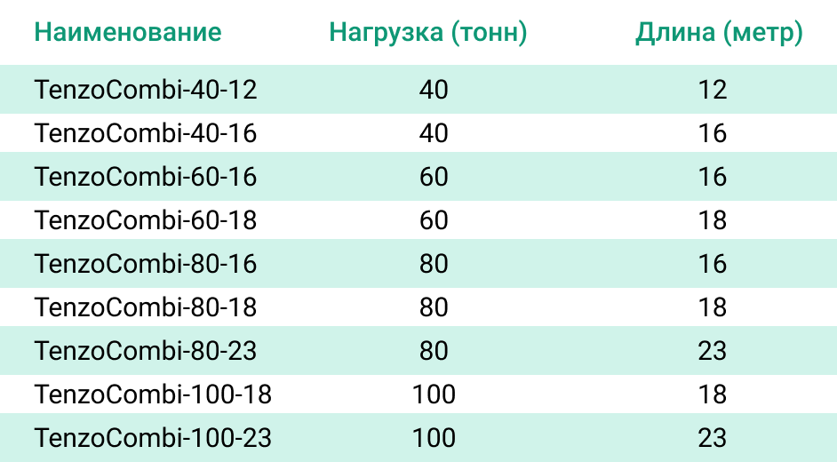  Модельный ряд автовесов «TenzoCombi»
