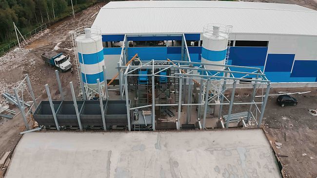 Бетонный завод SmartBeton 60 S под вибропресс QUNFENG QS 1500/HESS GROUP Multimat RH 1000